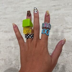 Colorful Rings size 7-8